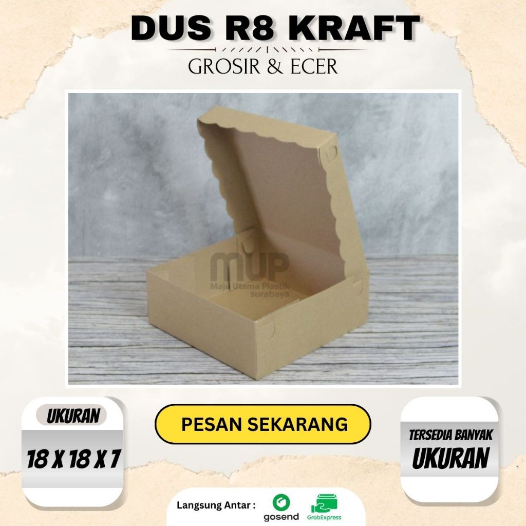 

(10 PCS) Dus Nasi Kraft/Dus Renda Coklat/DUS Nasi Coklat/18x18/20x20/22x22