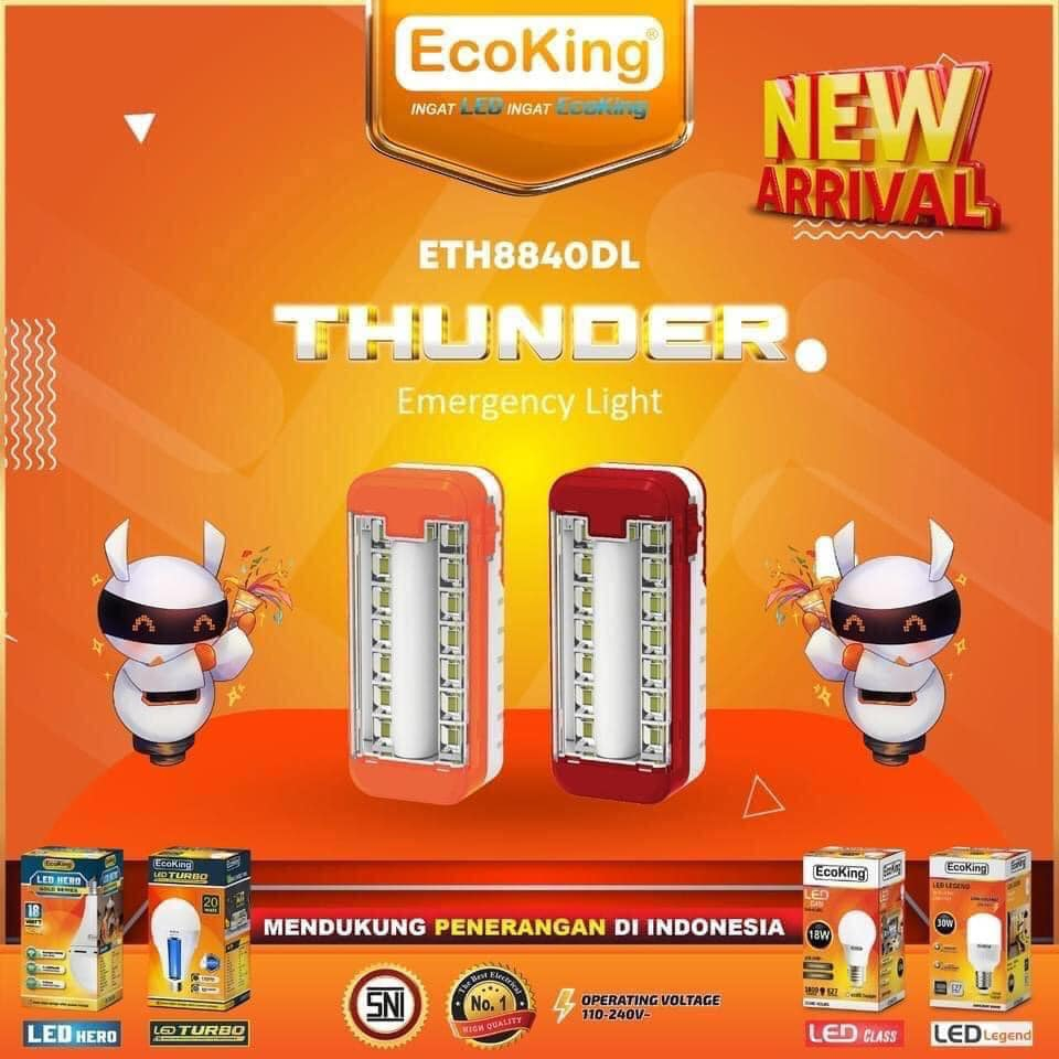 LAMPU ECOKING EMERGENCY DARURAT 3WATT THUNDER ETH8840DL ORIGINAL PRODUK ECOKING