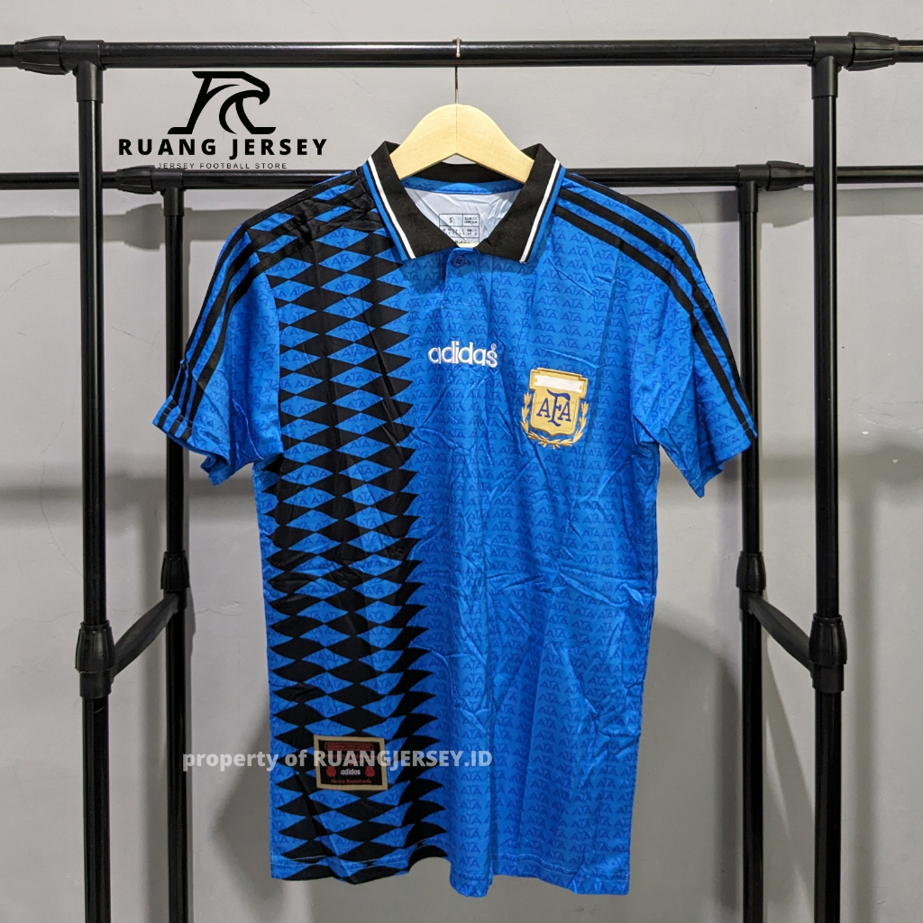 Jersey Sepak Bola Retro Classic Argentina Away Pildun 1994 Baju Sepak Bola Pria Dewasa