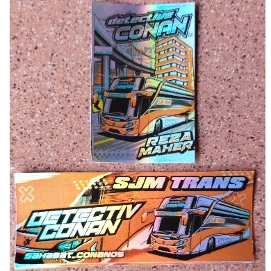 

Stiker Conan paket 2 pcs hologram anti air
