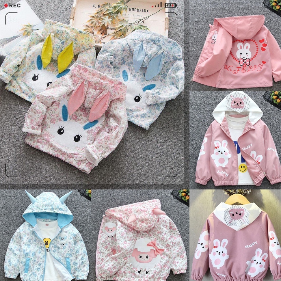 Jaket Rabit Hodie Anak Cewek import   6 Tahun x R2B9