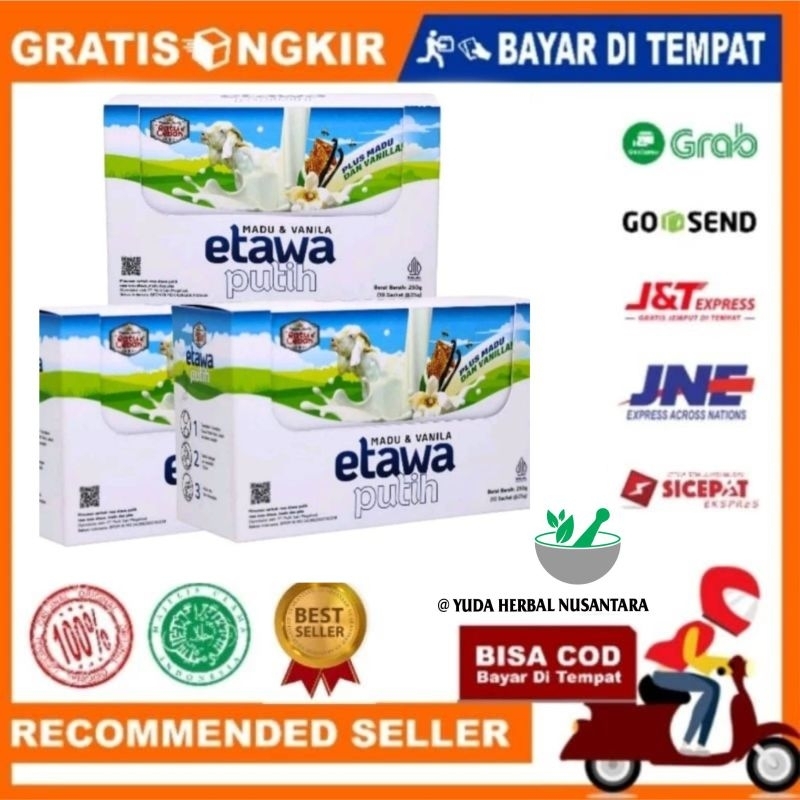 

Susu Kambing Etawa Putih Bubuk Plus Madu Ratu lebah isi 10 Sachet Original Bpom