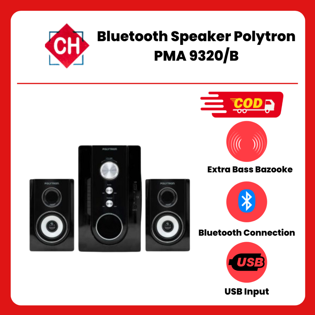 Active Speaker Polytron PMA 9320 Bluetooth Speaker Karaoke Garansi Resmi