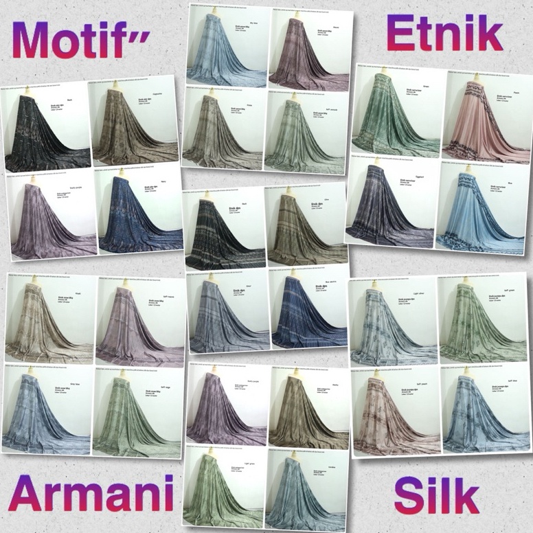 Booming kain armani motif silk brown terbaru  kain armani mengkilat  kain silk motif cantik  kain ba