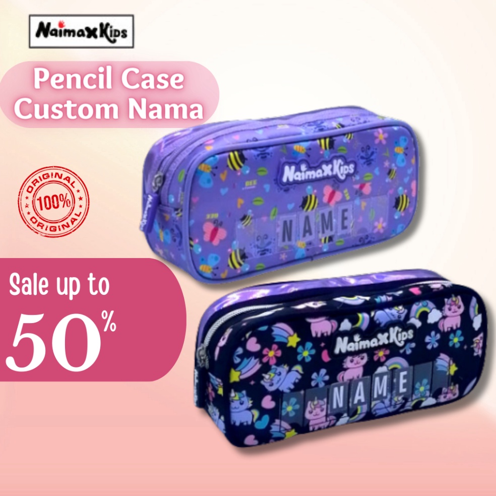 

Pencil Case Custom Nama Naimax kids Pencil Case Anak Perempuan KODE A3D9