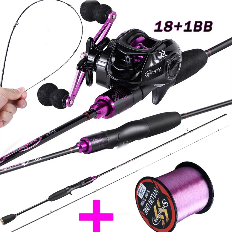PALING DICARI Ultra Light Pancing Set 18m21m Carbon Fiber Fishing Rod 721 Fishing Reel 181 Max Drag 