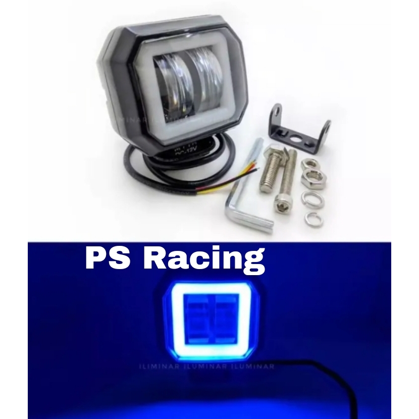 PROMO LAMPU TEMBAK DAYMAKER 2 LENSA KOTAK BIRU KUALITAS SUPER TERANG daymaker 2lensa biru kotak wate