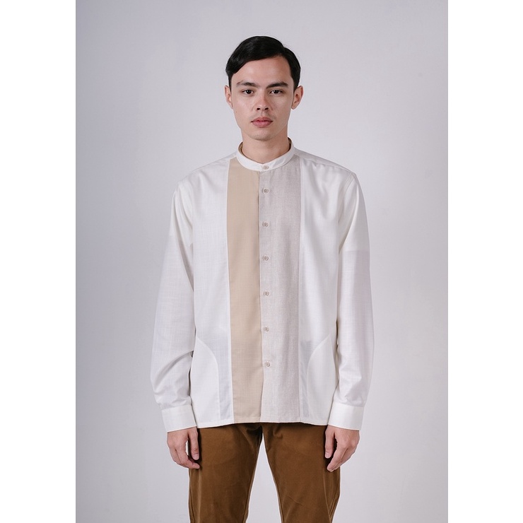 Terbaru MENS TOP Kemeja Pria Koko Panjang Comfort Fit ELIJAH  Khaki