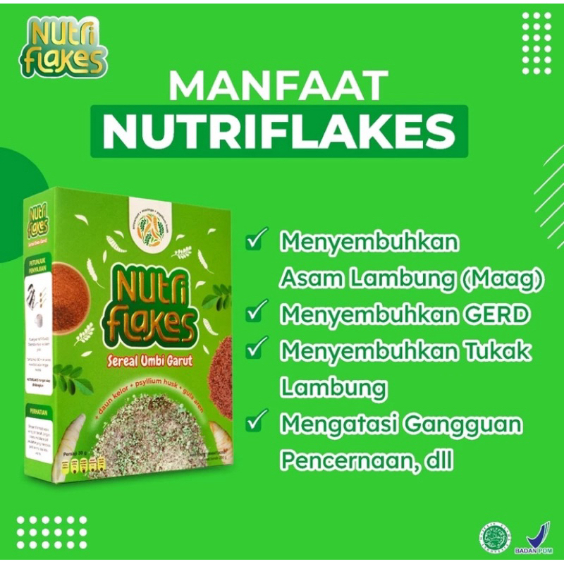 

Nutriflakes Original Sereal Umbi Garut & Daun kelor