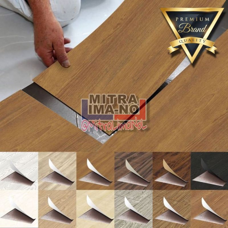 Lantai Vinyl Kayu Premium || Sticker Lantai Tangga Kayu Flooring Premium