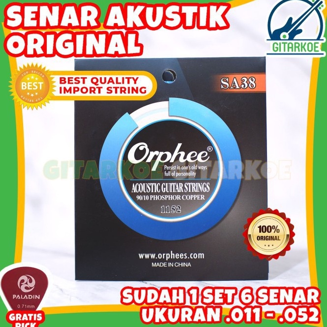 READY Senar Gitar Akustik Original 1152 Professional RA38H Orphee SA38