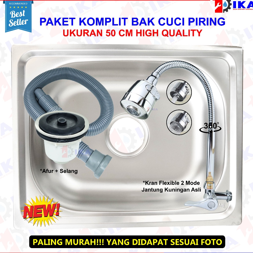 Langsung Order Bak Cuci Piring Stainless 5cm PAKET MURAH LENGKAP Bak Cuci Piring 5  Afur  Sink Kitch