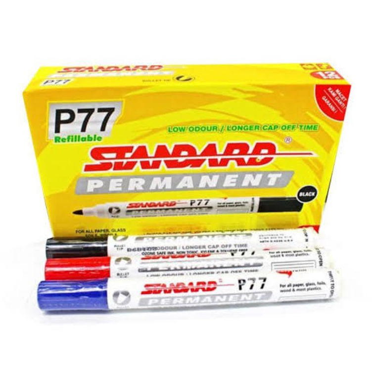 

Spidol Permanen P77 Standard Isi 12 Pcs KODE B6G8