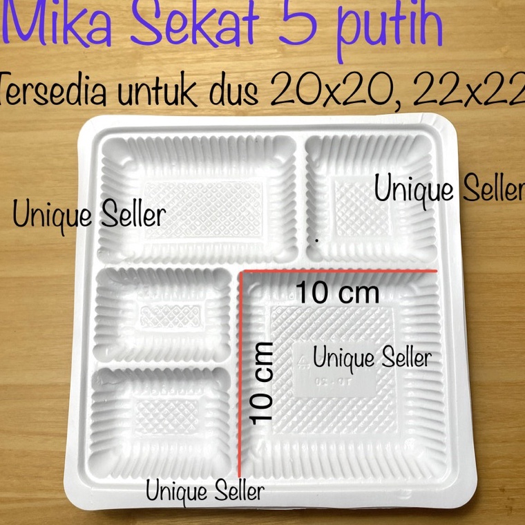 Harga Oke Isi5 Mika Sekat 5 Warna Putih untuk dus nasi 2x2  Mika Sekat 5 Warna Putih untuk dus nasi 