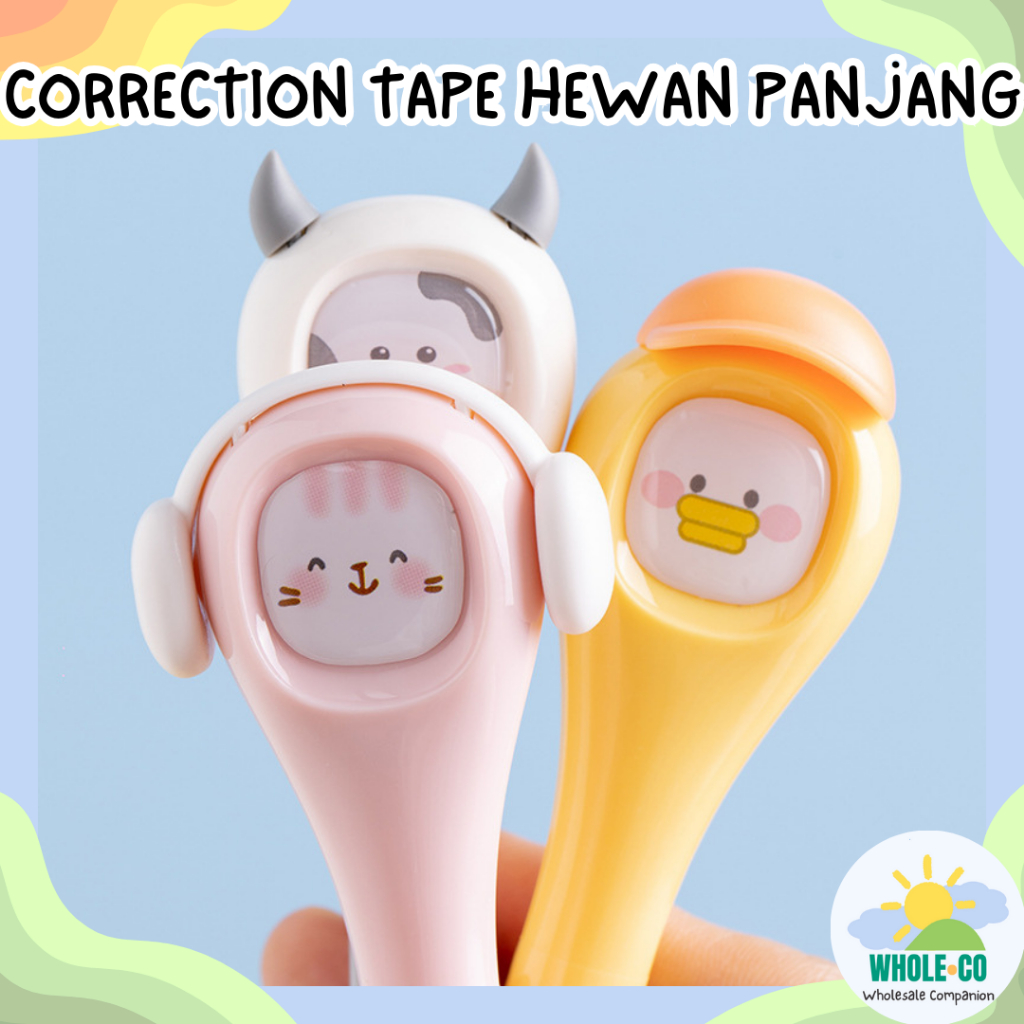 

Correction Tape Bentuk Hewan Panjang Premium Zoo Animal Sapi Bebek Kucing Lucu Unik Imut Termurah Grosir COD TG-B3336