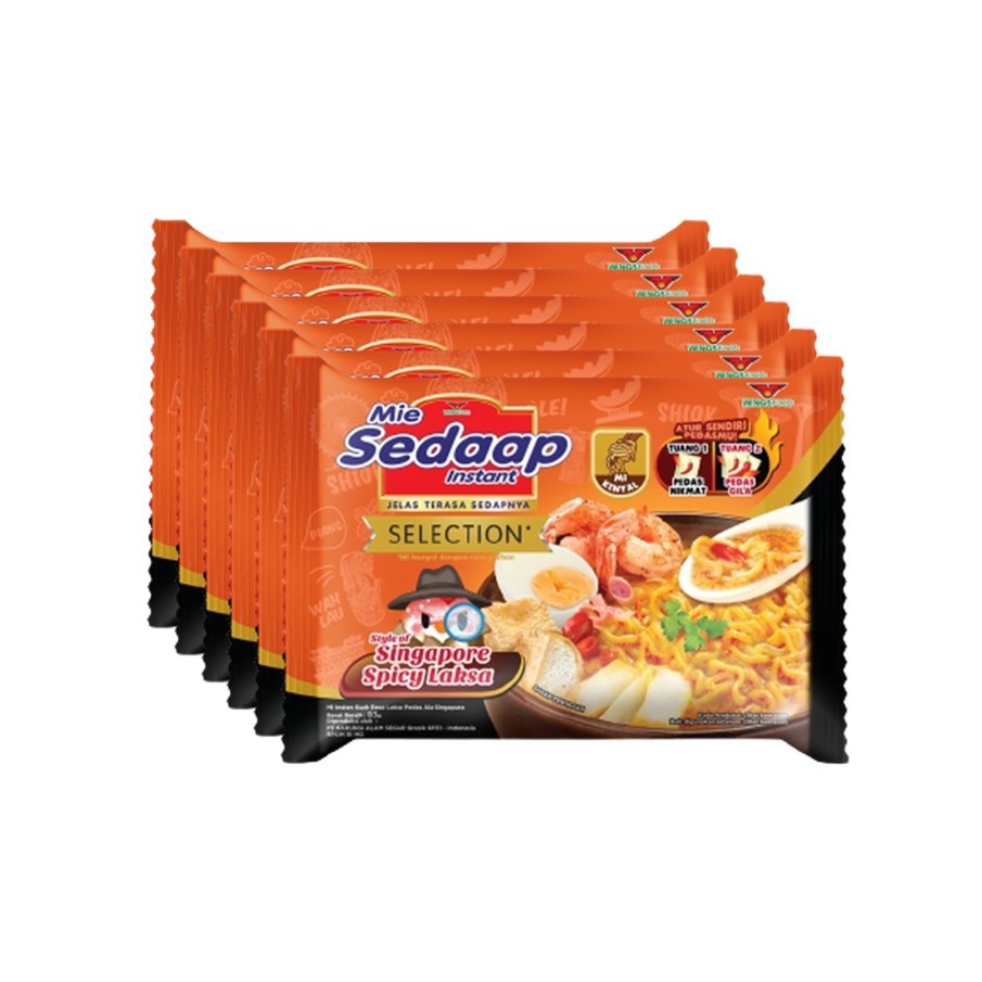 

Mie Sedaap Selection Mie Instan Singapore Spicy Laksa 1 KARTON