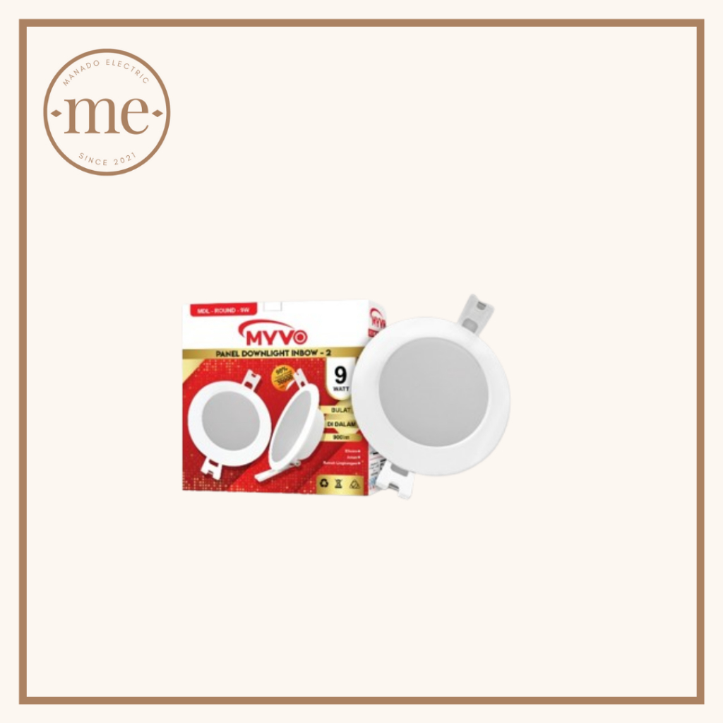 Lampu LED Downlight Inbow Bulat Myvo 9 Watt