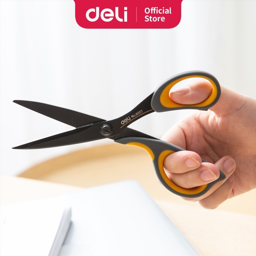 

Gunting Deli E6027 Scissors Soft Touch Anti Karat 172mm