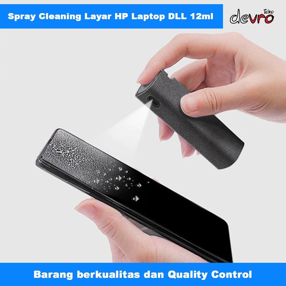 Myohya 2 in 1 Spray Cleaning Layar LCD HP Laptop Tablet DLL - Screen Cleaner Microfiber 12ml - KCL-1017