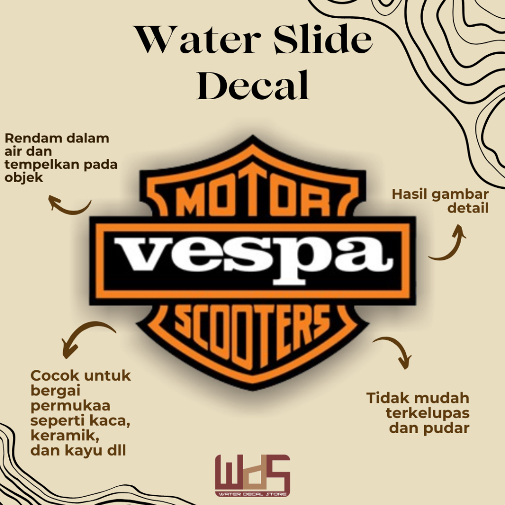 

WATER SLIDE DECAL LOGO HARLEY DAVIDSON / DECAL AIR / STIKER AIR / MERCHANDISE