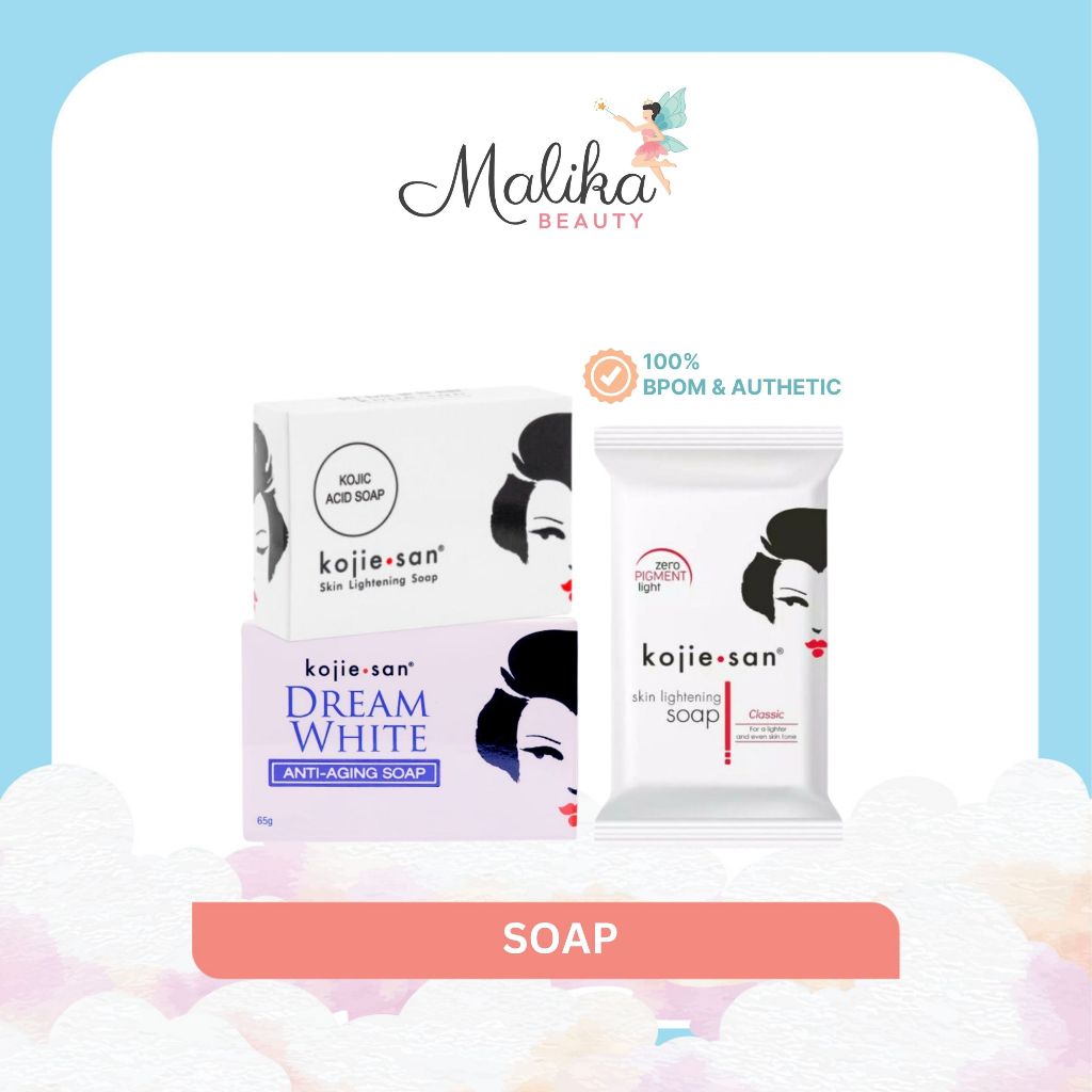 Malika Beauty | KOJIE SAN Soap | Kojic Acid Soap 65gr-135gr |  Dream White Anti-Aging Soap 65-135gr 