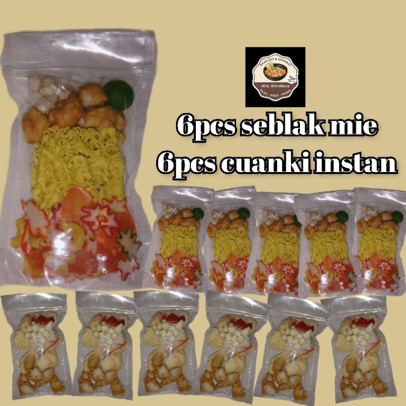 

6cuanki instan,6pcs seblak mie