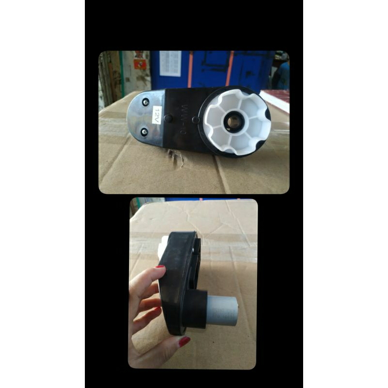 Gearbox Penggerak Mobil Aki & Motor Aki Cas Anak 12Volt RPM 16000