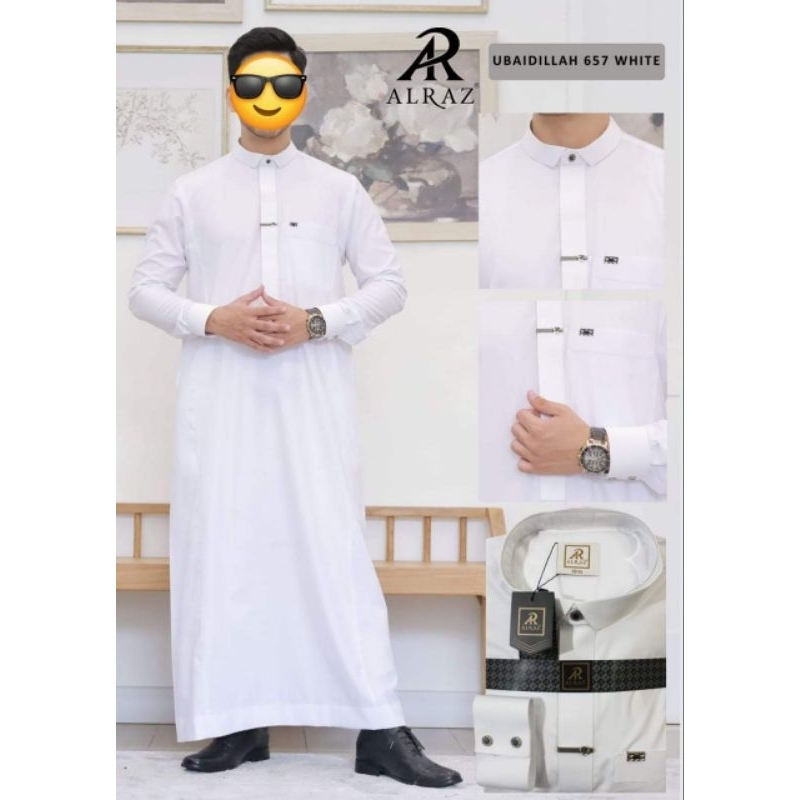 Jubah Alraz putih Ubaidillah