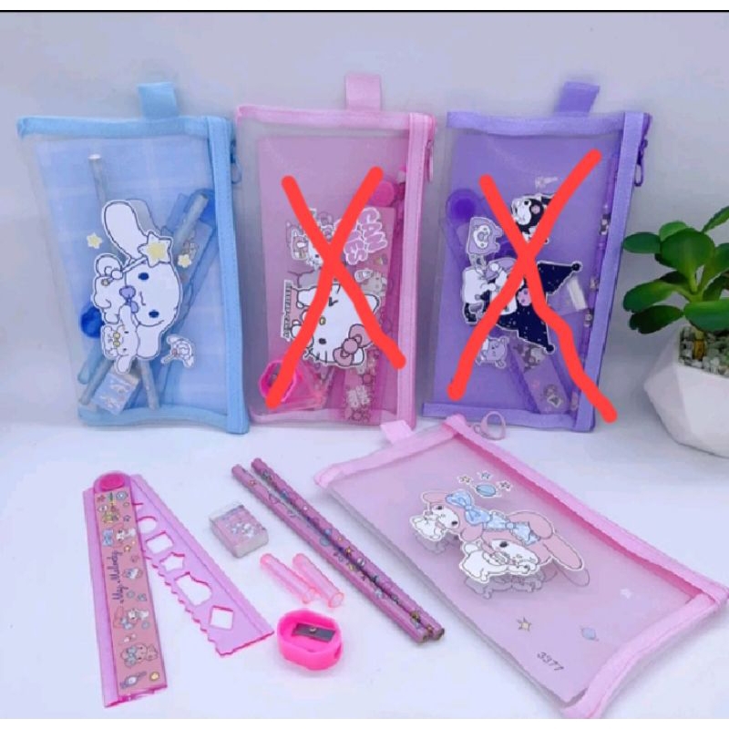 

Set Alat Tulis 7 in 1 / Pouch Set Alat Ziplock / Paket Alat Tulis
