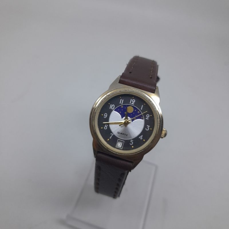 Jam tangan wanita Vintage advanced moonphase ladies quartz 8250STC