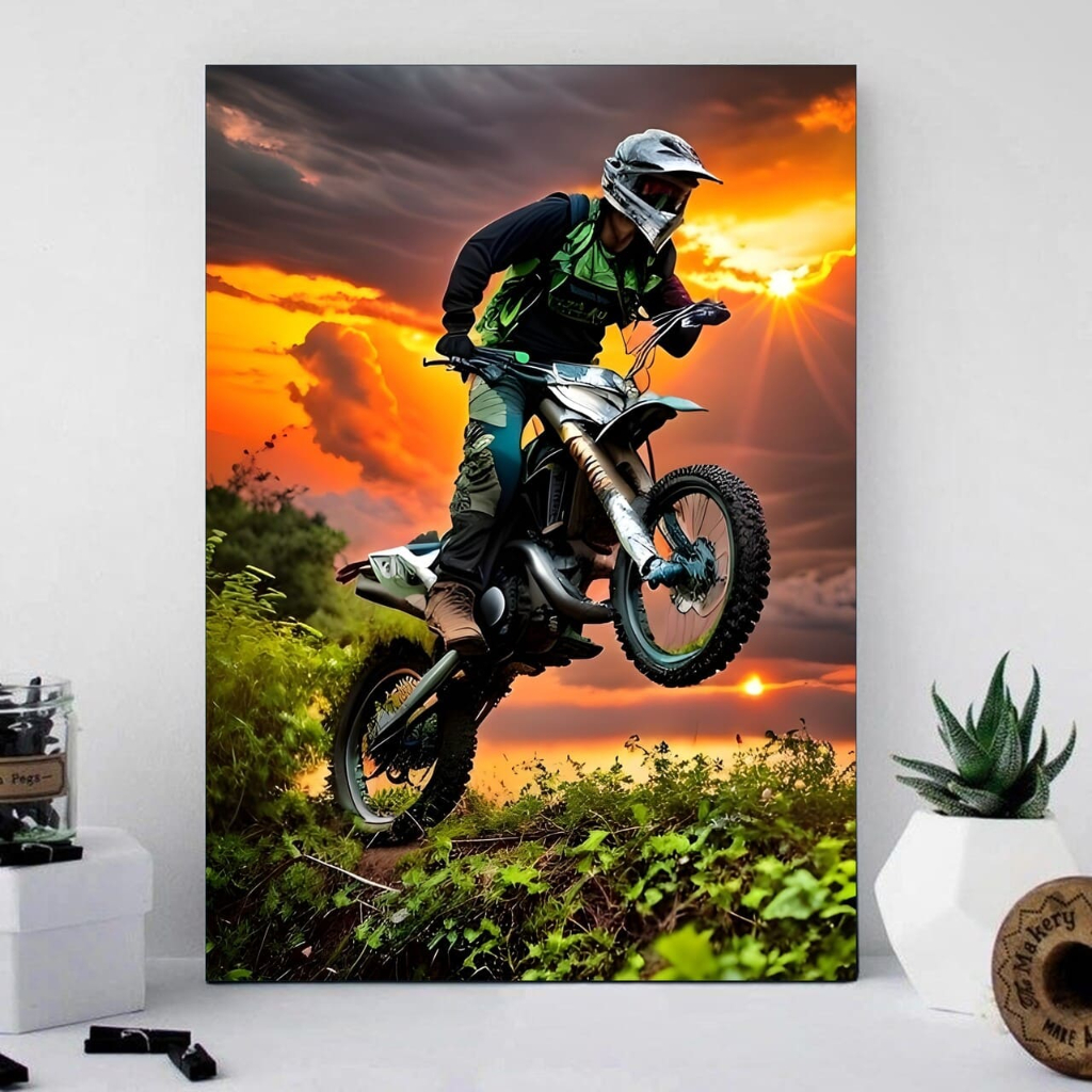 arcamas - Poster dinding aesthetic otomotif | Size 20x30 cm | Gambar dinding motor trail