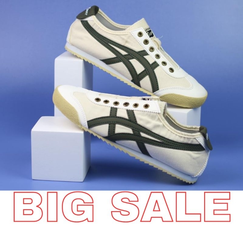 Sepatu Onitsuka Tiger Slip On Cream Green