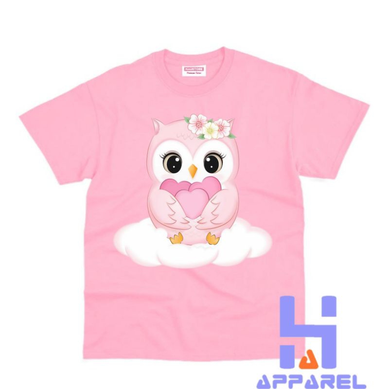 BAJU ANAK KAOS ANAK MOTIF BURUNG HANTU LUCU OWL
