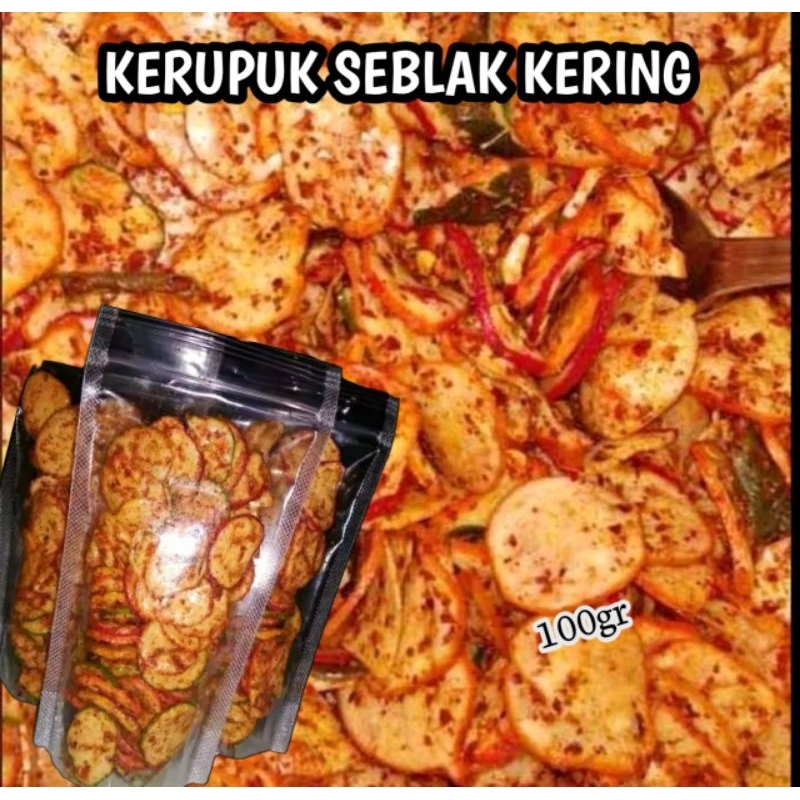 

[100gr] Kerupuk Seblak Kering kencur daun jeruk Bunda Alfi ~nagih