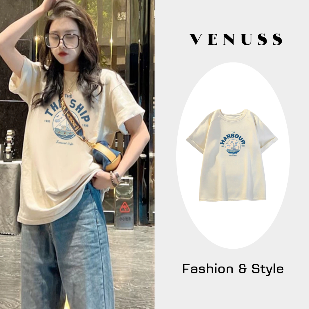 Tshirt The Harbour & China/ Tshirt Import China/ Kaos Casual Wanita/Kaos Basic Fashion/Kaos Sehari-h