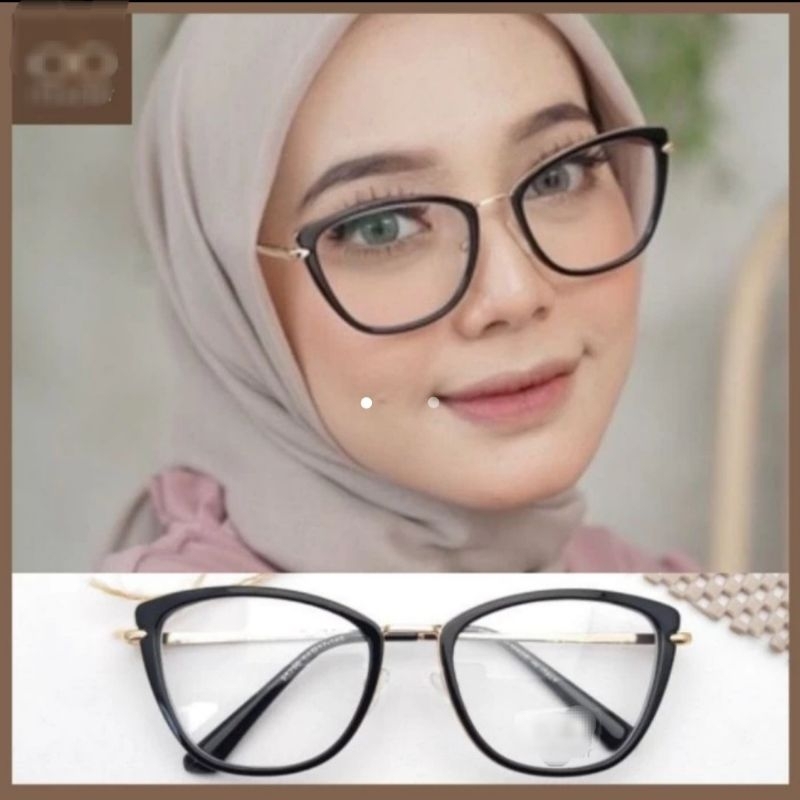 Frame kacamata 95920 fashion wanita bisa ganti lensa minus plus photocromic blueray