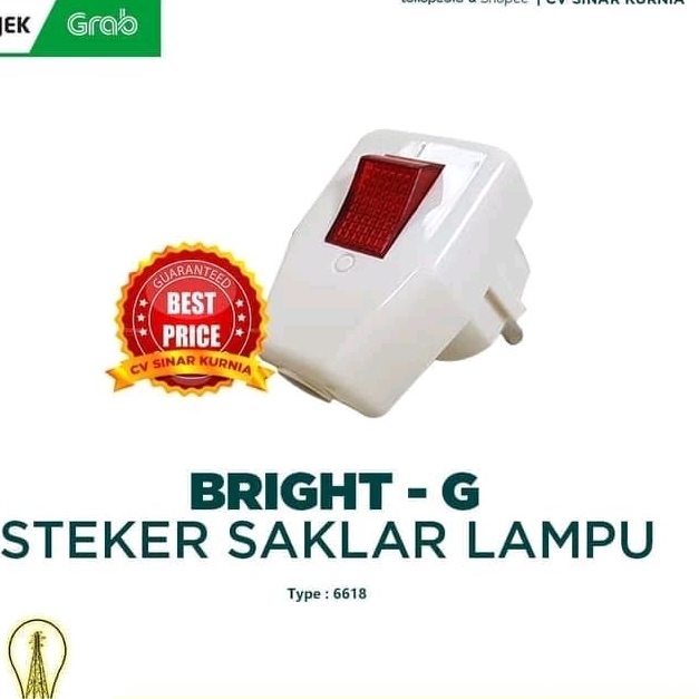 Jual Bright G 6618 Steker Saklar Lampu