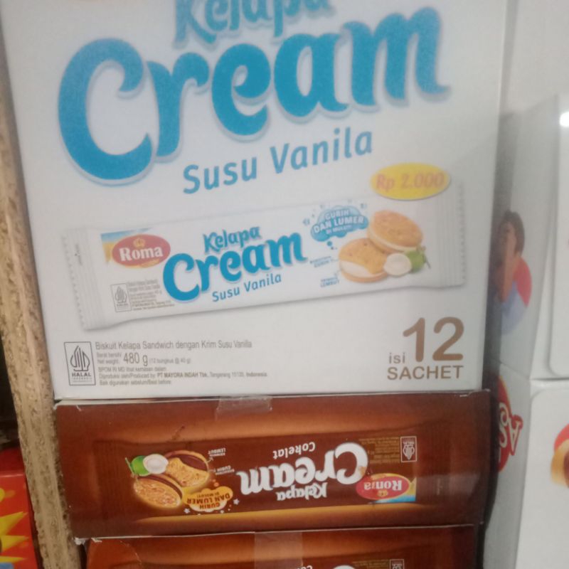 

Roma kelapa cream isi 12x40g