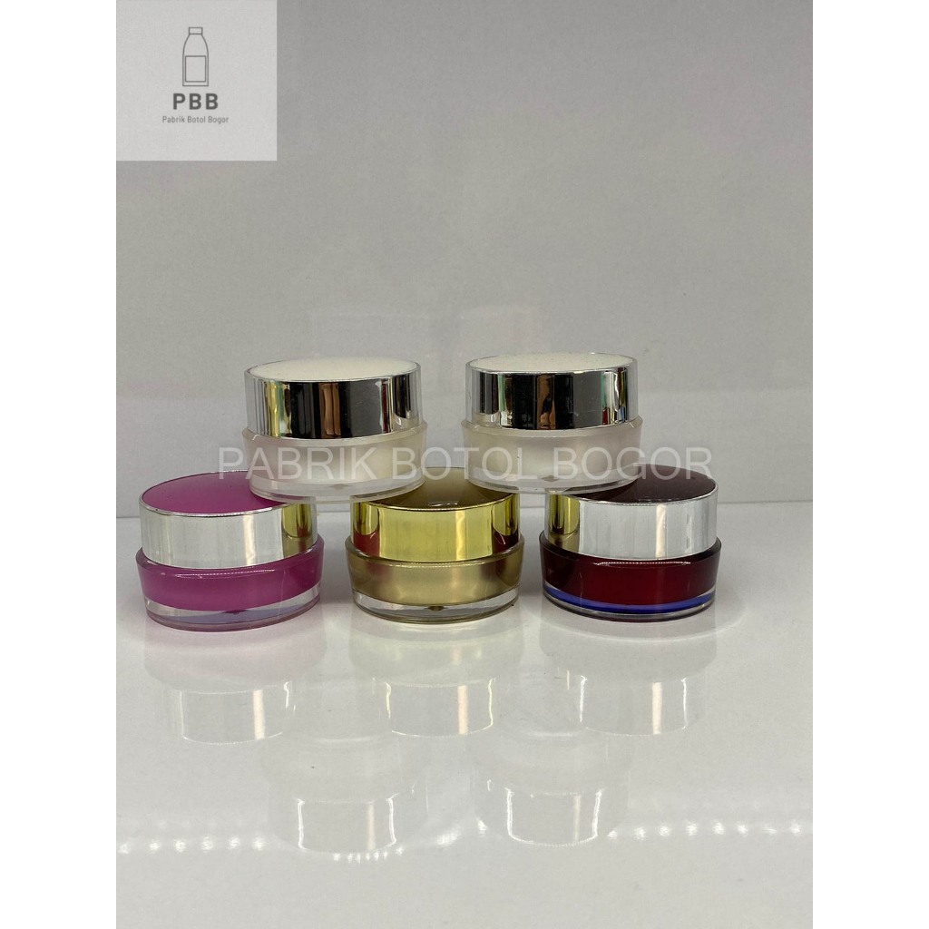 POT LUXURY GOLD 10GR GOLD PUTIH PINK MERAH 10 GRAM ROUND JAR 10 GR - RED