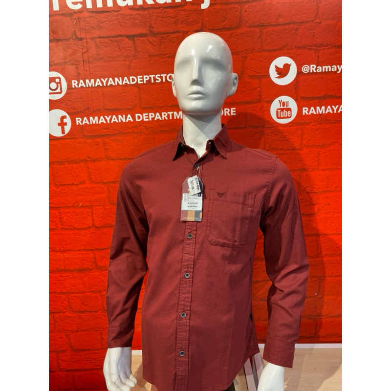 kemeja casual panjang pria emba classic murah