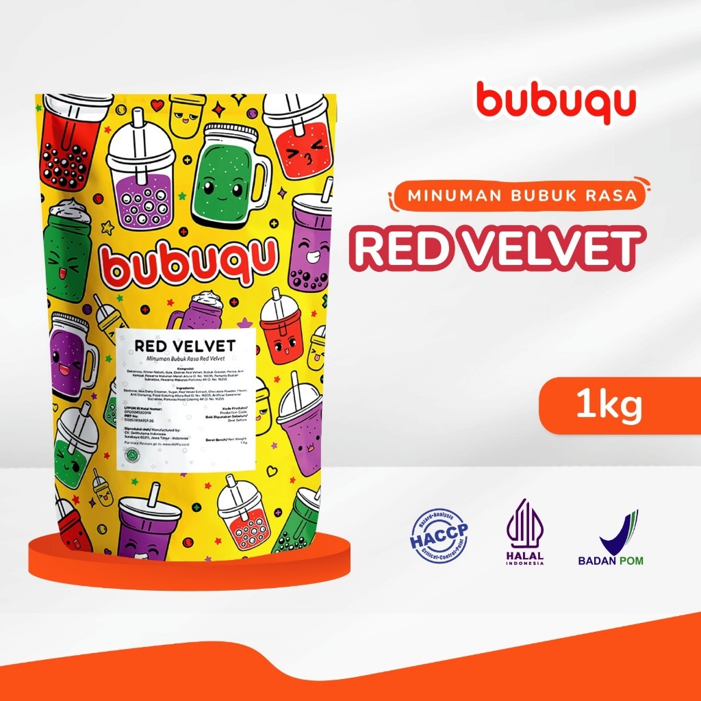 

Powder Drink Red Velvet Bubuqu 1 Kg - Bubuk Minuman Kue Red Velvet