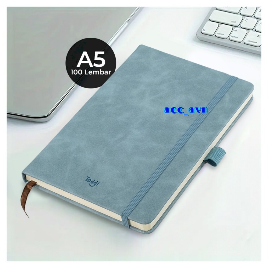 

TaffHOME Toddi Buku Catatan Harian Notebook with Pen Holder A5 Light Blue