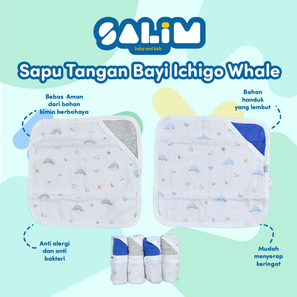 Sapu tangan Bayi Ichigo Whale