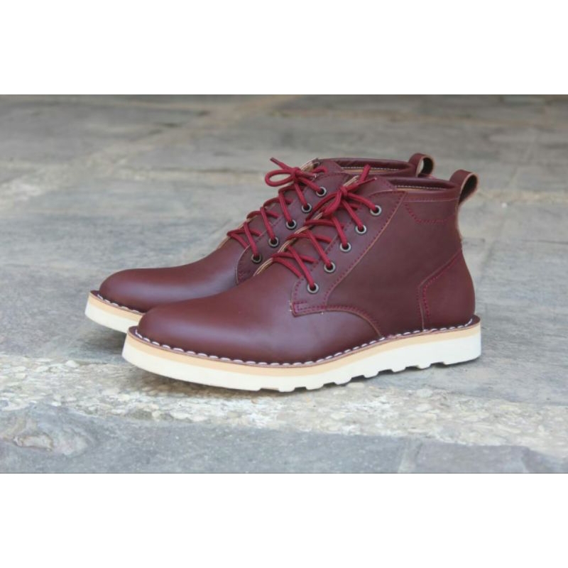 BM SPON | Sepatu Boots Pria Original Kulit Asli Black Master Spon Gaya Hangout