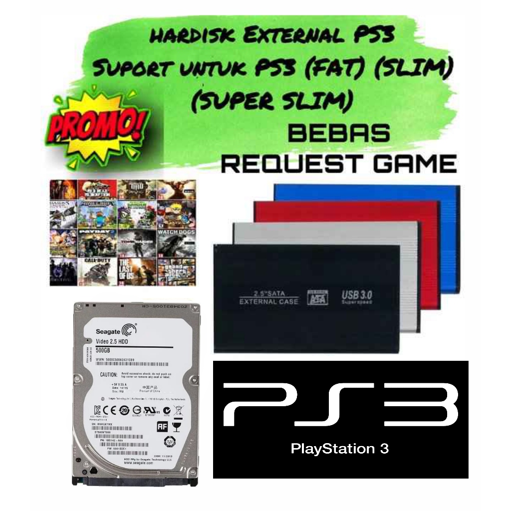 Hardisk HDD external PS3 bisa request