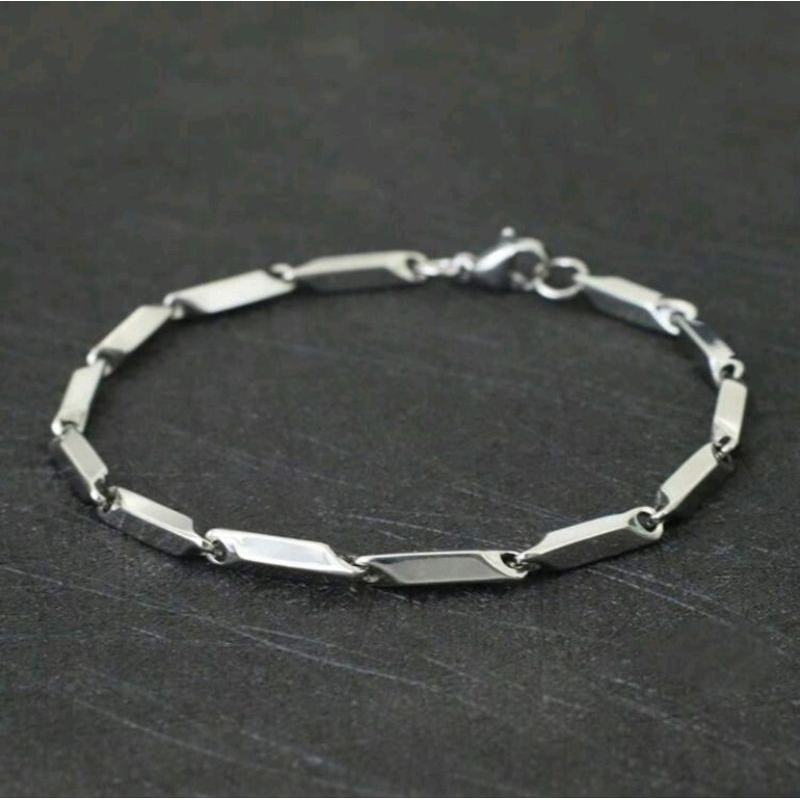 GELANG RANTAI PADI TITANIUM PRIA DAN WANITA