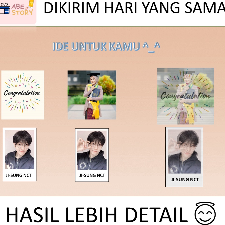 PROMO SALE LENTICULAR Jasa Cetak Foto Photo Photocard Lenticular Hologram Holographic Bisa berubah G