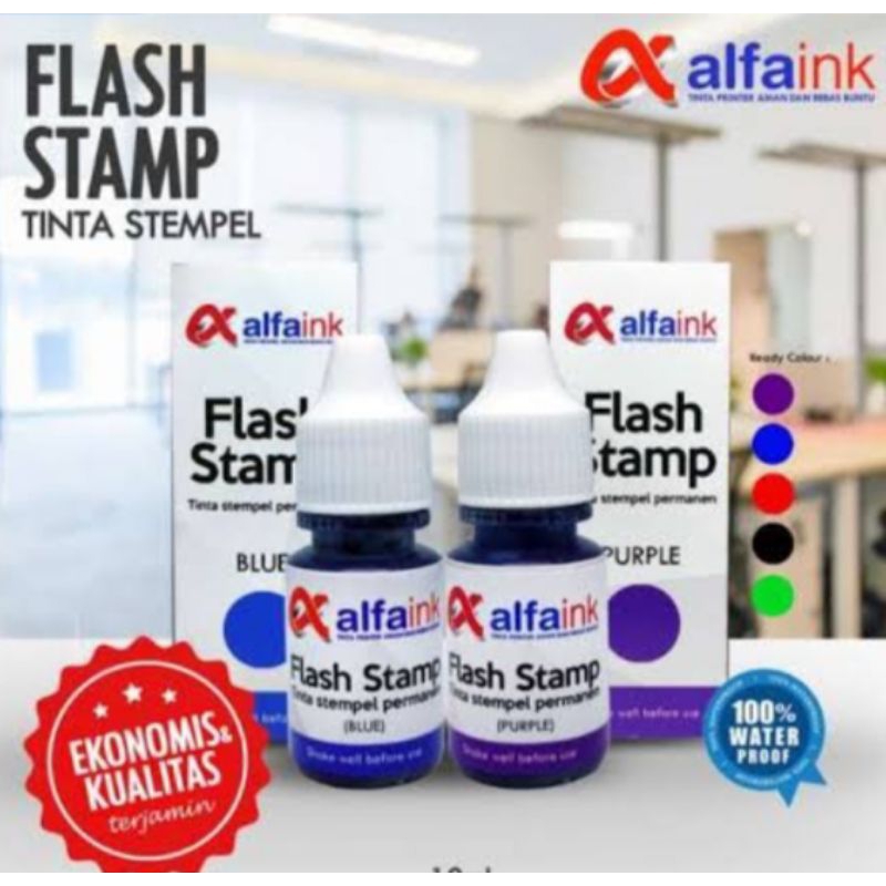 

AlfaInk / Tinta stempel (warna Biru) 10Ml