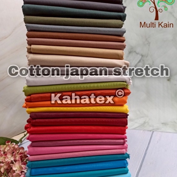 MEGA SALE Multi kain katun cotton stretch spandex poplin stret kahatex lebar 16meter