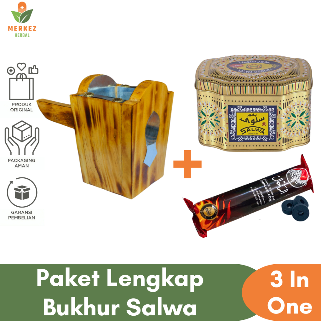 Paket Dupa Bukhur Bukhor Arab Salwa Odour By Surrati Asli Original 100 Gr Free Tempat Buhur Termurah